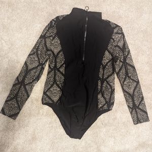 Lyra Swimwear Large Black Pattern